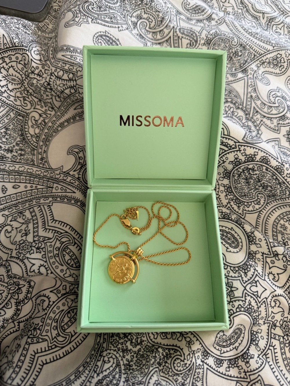 Missoma Gold Plated Medallion Pendant Necklace